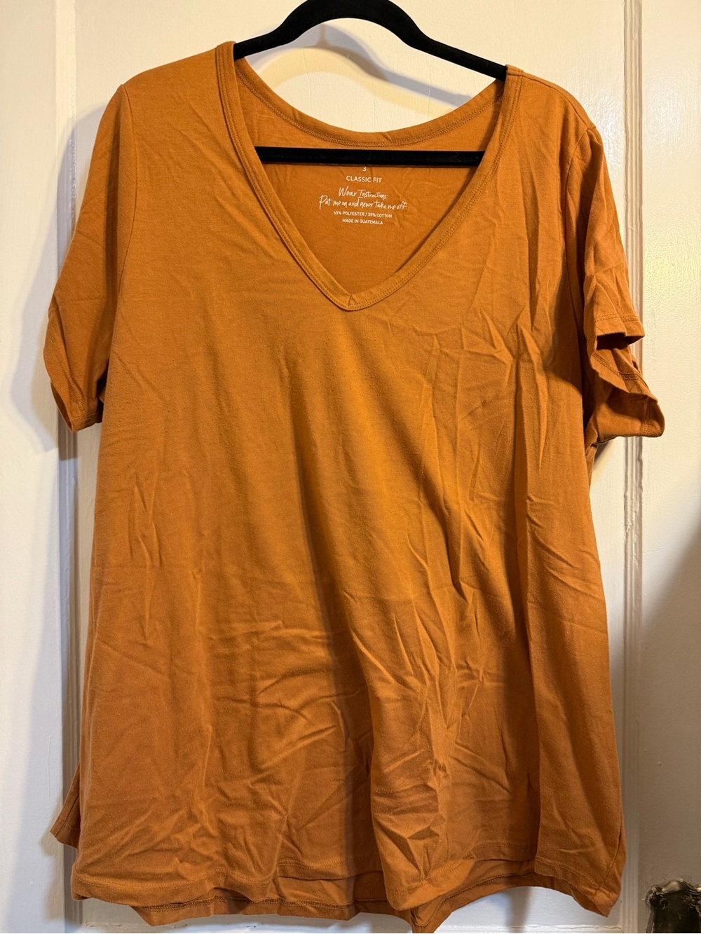 torrid Rust Orange V-Neck Short Sleeve Tee